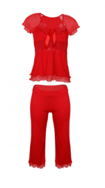 DKaren Tania zachte viscose pyjama rood