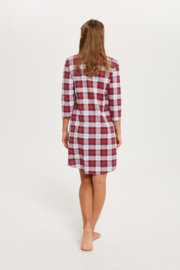 Italian Fashion Mossi dames nachthemd met 3/4 mouwen- rood