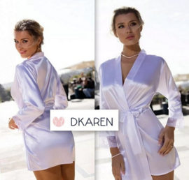 DKaren Gina elegante satijnen kimono - wit