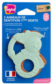 Tigex Bijtringen 2 Stuks – Eerste Tandjes – Ergonomische Tandjesring – Vanaf 3 Maanden