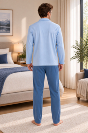 Herenpyjama van 100% katoen – comfortabel & hoogwaardig