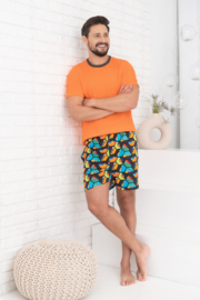 Italian Fashion Komiks heren pyjama- oranje