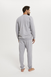 Katoenen trainingspak voor heren - Huispak voor heren - Winter heren pyjama - Italian Fashion Fox - grijs