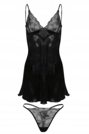 Jeniffer sexy satijn chemise - ecru - cadeau vrouw -