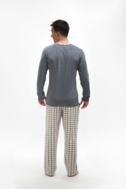 Martel- Bartek- pyjama- grijs- 100% katoen - gemaakt in Europa