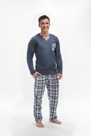 Martel- Bartek- pyjama- marineblauw- 100% katoen - gemaakt in Europa