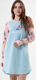 Warme fleece nachthemd voor dames van Vienetta- blauw