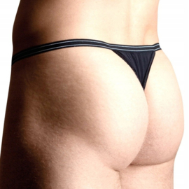 Softline Collection - Elegante G-string met satijn aanzicht zwart Maat:S-L