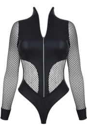 Demoniq |  Hera body  |  zwart | wetlook | lange mouwen | korting | sale