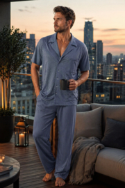 Sesto senso- pyjama-graphite- korte mouwen