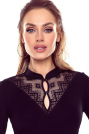 Kordelia elegante blouse van Eldar- zwart,.