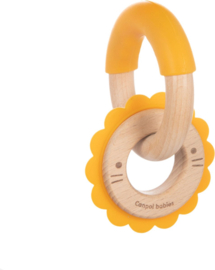 Canpol Babies Lion Houten en siliconen bijtring voor baby's -0m+