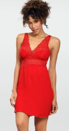 Dkaren | Belinda sexy nachtemd | viscose met kant | rood