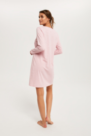 Italian Fashion Hoja dames nachthemd met lange  mouwen- roze