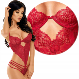 Beauty Night- Sexy delicate kanten bodysuit met beugel -  Denver Teddy Cherry