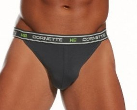 Cornette Hight Emotion sexy heren string - katoen - donkergrijs