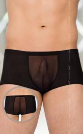 Sexy transparente heren boxers met visnet- SoftLine Collection - Zwart