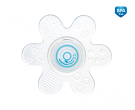 Canpol Babies Dieren rammelaar / siliconen bijtring , 0+ m Blauw/transparant
