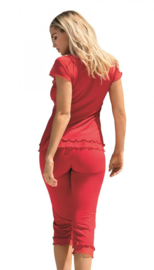 DKaren Tania zachte viscose pyjama rood