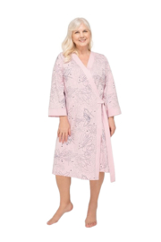 Viktoria katoenen dames badjas van Martel- licht roze