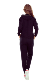 Eldar Felicity  - Stijlvol viscose trainingspak met elegante gouden accenten -  gemaakt in Europa - hoogwaardig huispak - Lange Mouw  Broek - zwart