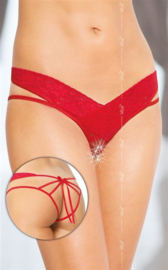 Softline- kanten string- rood