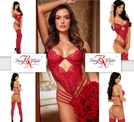 Beauty Night- Sexy delicate kanten bodysuit met beugel -  Denver Teddy Cherry