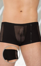 SoftLine Collection  Sexy transparente heren boxers met visnet Zwart
