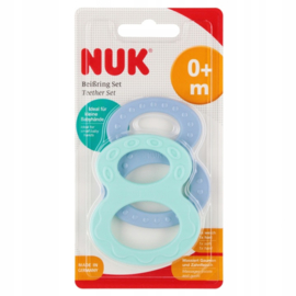 NUK Bijtringen – 2 stuks – voor tandvleesmassage – vanaf 0 maanden