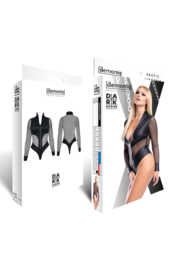 Demoniq |  Hera body  |  zwart | wetlook | lange mouwen | korting | sale