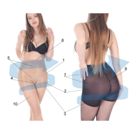 Transparante corrigerende panty – afslankpanty 20 den – zwart