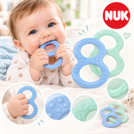 NUK Bijtringen – 2 stuks – voor tandvleesmassage – vanaf 0 maanden