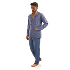 Sesto senso- pyjama- jeans kleur- lang mouwen- 100 % katoen 