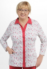 Martel- Elzbieta dames pyjama- rood- 100 % katoen
