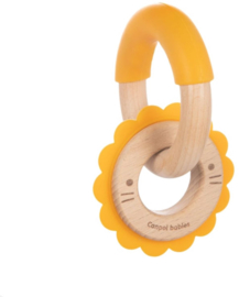 Canpol Babies Lion Houten en siliconen bijtring voor baby's -0m+