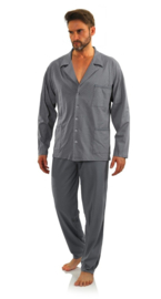 Sesto senso- pyjama- graphite kleur- lange mouwen- 100 % katoen