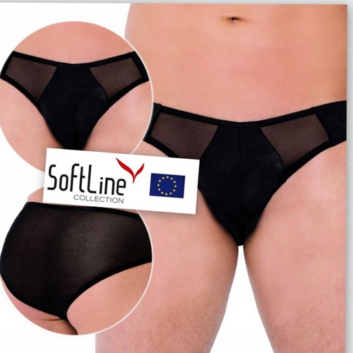 SoftLine Collection - Sexy herenslip doorzichtig zwart