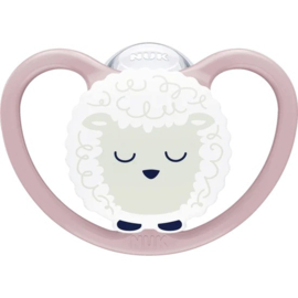 NUK Perfect Match Air Night Fopspenen  – 2 Stuks – Glow in the Dark – Orthodontisch – BPA-vrij – Met Bewaardoos