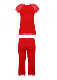 DKaren Tania zachte viscose pyjama rood
