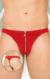 SoftLine Collection - Sexy heren string met sluiting aan de voorkant rood