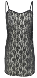 DKaren  | Milena | ecru- zwart  viscose nachthemd  | maten: S- 2XL |