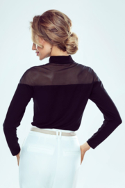 Eldar Elena mooie blouse coltrui voor dames- zwart