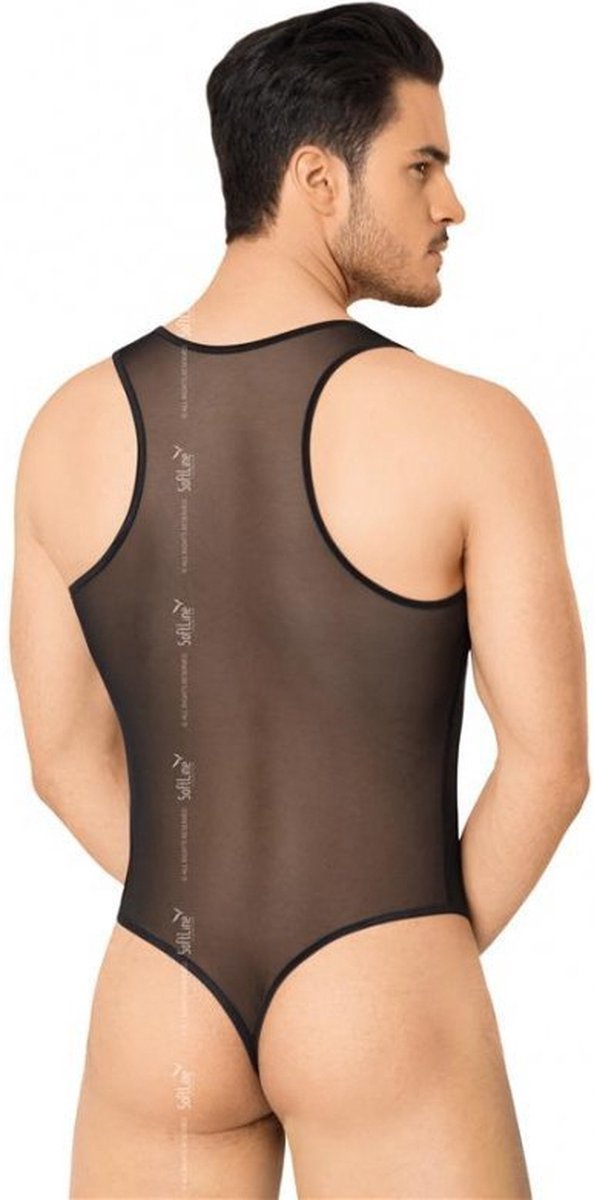 Softline- heren visnet body- zwart