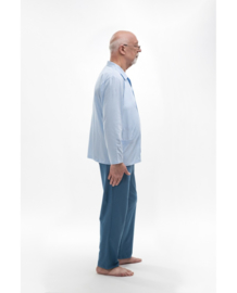 Martel- Antoni- pyjama- blauw 100% katoen - gemaakt in Europa