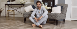 Italian Fashion  | Lider | 100% katoenen | trainingspak voor heren | huispak | winter pyjama| grijze gemêleerde kleur