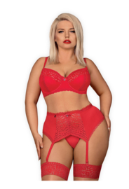 Obsessive Jolierose jarretelsetje - rood