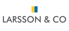 LARSSON & CO Marineblauwe chinobroek met vijf zakken- katoen