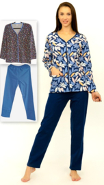 Kuba | Damespyjama van katoen  | Knoopblouse + broek |  100% katoen |
