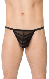 SoftLine Collection - Doorzichtige sexy G-string met wetlook  zwart