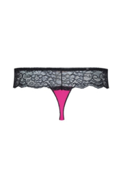 LivCo Corsetti Corset met string- zwart/roze